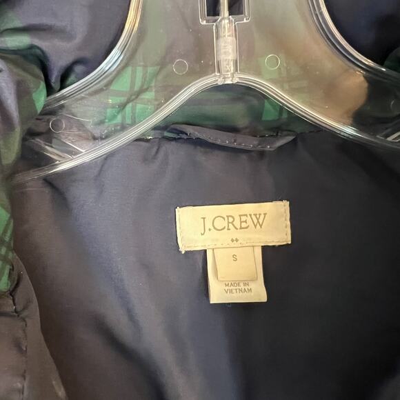 J Crew Factory Womens Plaid Quilted Puffer Vest Size Small Down Filled Preppy - Picture 5 of 9